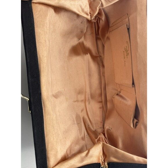 Vintage Zell Fifth Ave Clutch Purse Black Metal Clasp Jewel Gem - Picture 9 of 11